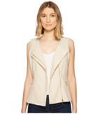 Xoxo Linen Zip Front Vest (natural) Women's Vest