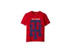 Tommy Hilfiger Kids Th Logo Graphic Tee (big Kids) (regal Red) Boy's T Shirt