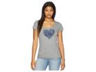 Life Is Good Open Heart Smooth Tee (heather Gray) Women's T Shirt