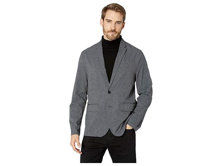 Kenneth Cole New York Tech Mesh Blazer (heather Grey) Men's Jacket