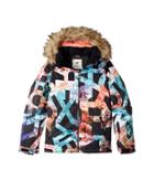 Roxy Kids American Pie Jacket (big Kids) (true Black/mountain Typo) Girl's Coat