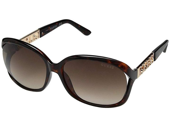 Guess Gf6076 (dark Havana/gradient Brown) Fashion Sunglasses