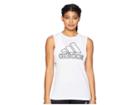 Adidas Badge Of Sport Muscle Tank Top (white/black) Women's Sleeveless