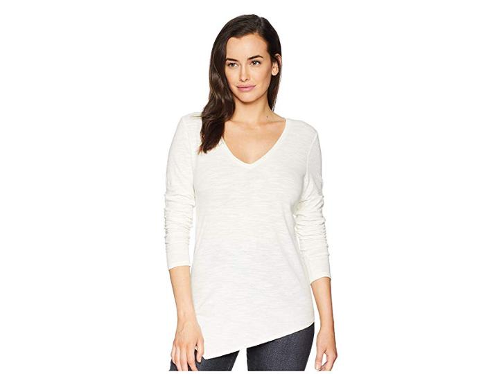 Lilla P Long Sleeve V-neck (chalk) Women's Clothing