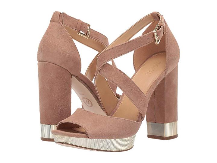 Michael Michael Kors Valerie Platform (dark Khaki) Women's Shoes