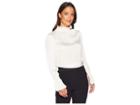 Vince Camuto Specialty Size Petite Flare Tie Cuff Long Sleeve Yoryu Satin Smock Neck Blouse (antique White) Women's Blouse