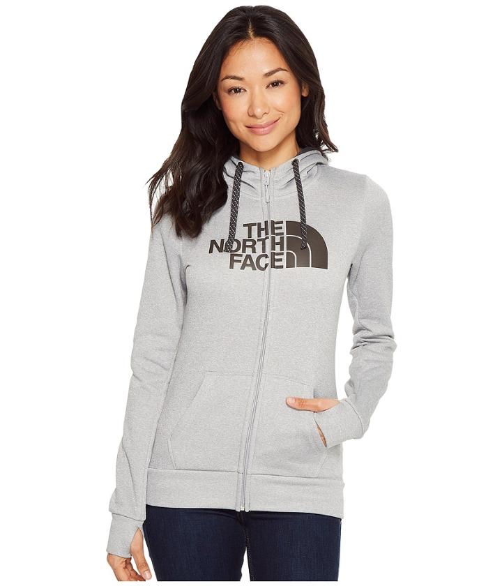 The North Face Fave 1/2 Dome Full Zip 2.0 (tnf Light Grey Heather/asphalt Grey) Women's Sweatshirt