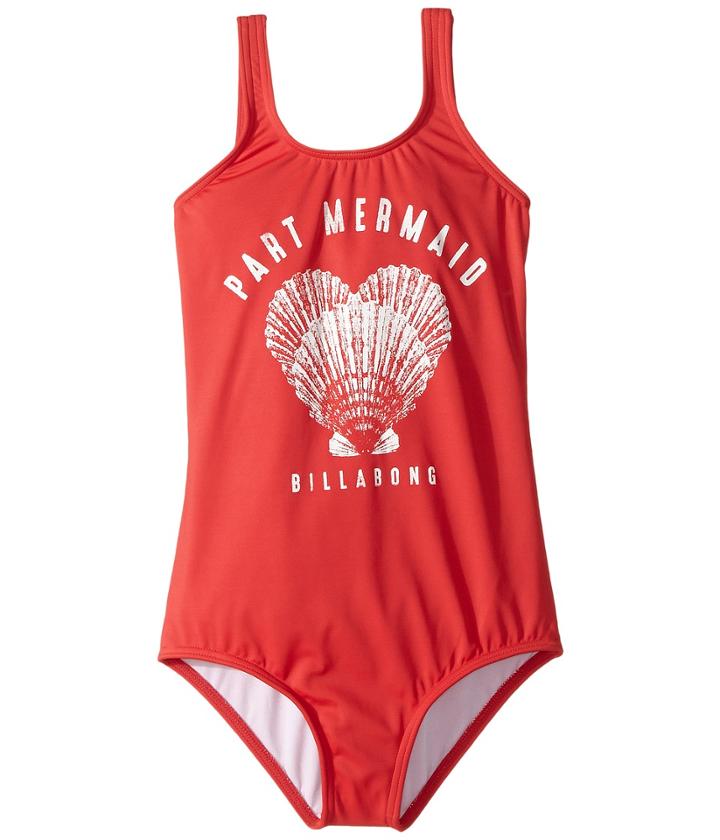 Billabong Kids Sol Searcher One-piece (little Kids/big Kids) (bikini Red) Girl's Swimsuits One Piece