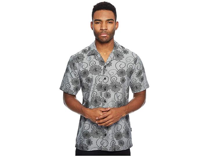 Publish Coen Short Sleeve Button Up (black) Men's Clothing