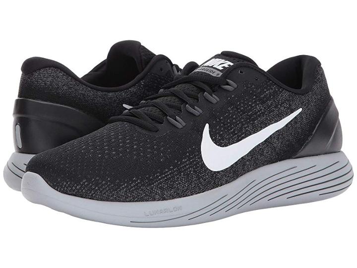 Nike Lunarglide 9 (black/white/dark Grey/wolf Grey) Men's Running Shoes