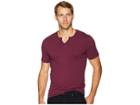 Mod-o-doc Topanga Short Sleeve Notch V-neck Tee (mulberry) Men's T Shirt