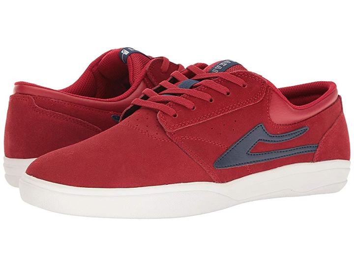 Lakai Griffin Xlk (red Suede) Men's Skate Shoes