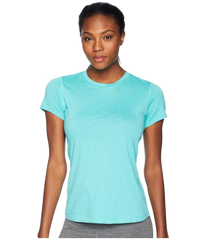 New Balance Heather Tech Tee (tidepool Heather) Women's T Shirt