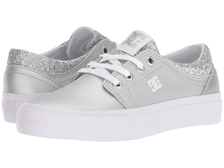 Dc Kids Trase Se (little Kid/big Kid) (black/silver) Girl's Shoes
