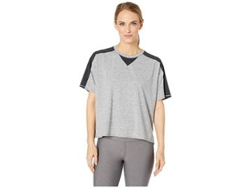 Shape Activewear Captivate Tee (heather Grey/black) Women's T Shirt