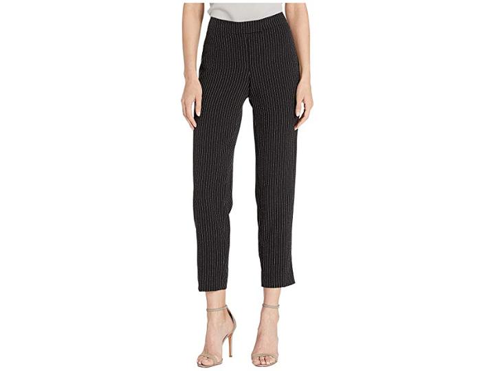 Anne Klein Pinstripe Pants (anne Black/anne White) Women's Casual Pants