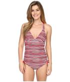 Lole Madeira One-piece (sparkling Pink Stripe) Women's Swimsuits One Piece