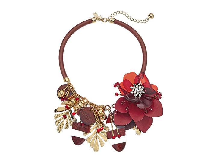 Kate Spade New York Slice Of Stone Statement Necklace (red Multi) Necklace