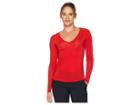 Jamie Sadock Sunsense(r) Long Sleeve Layering Top (joy Ride Red) Women's Long Sleeve Pullover