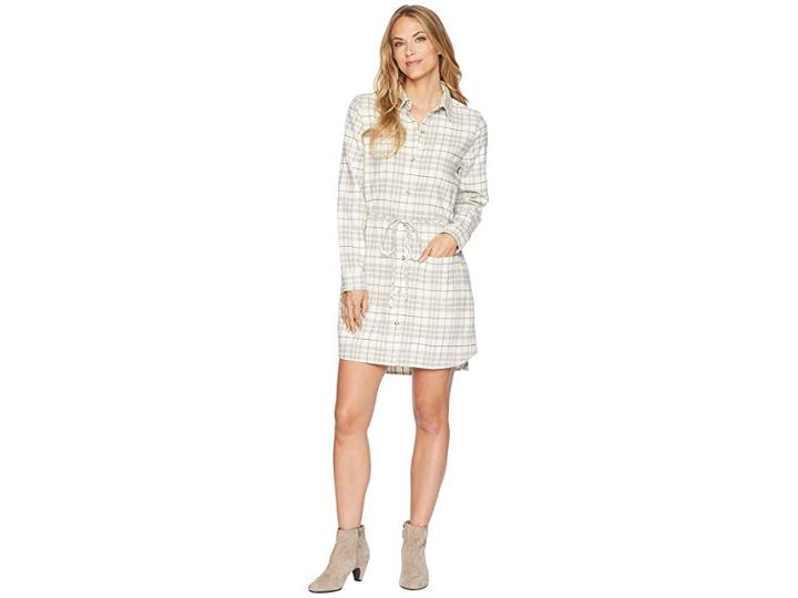Carve Designs Creston Flannel Dress (birch Plaid) Women's Clothing