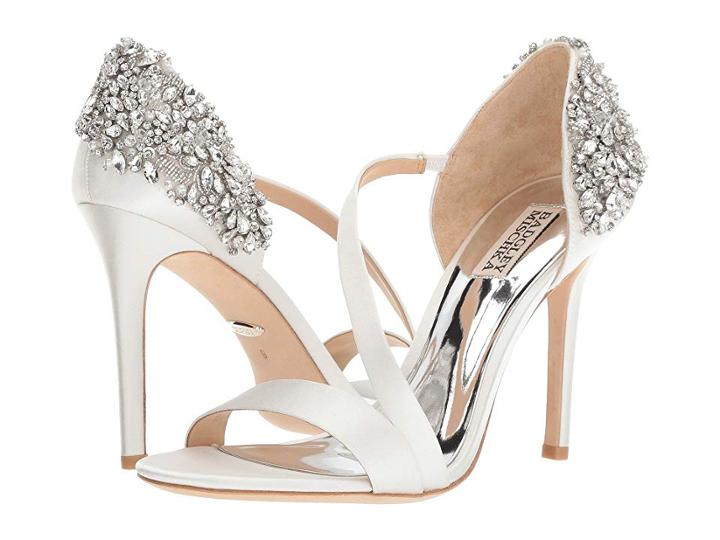 Badgley Mischka Pauline (soft White Satin) Women's Sandals