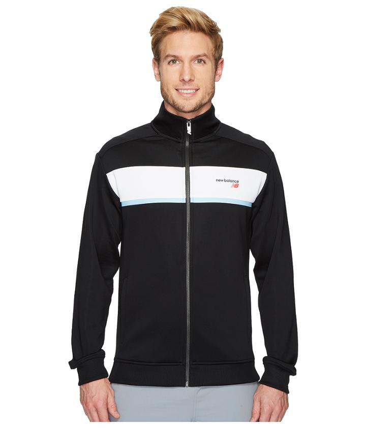 New Balance Nb Athletics Track Jacket (black Multi) Men's Coat