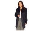 Kenneth Cole New York Stand Collar Faux Fur Woobie (black) Women's Coat
