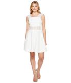 Ted Baker Monaa A-line Shift Dress With Lace (white) Women's Dress