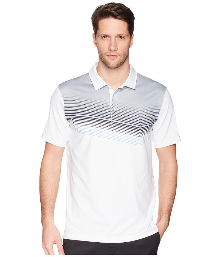 Puma Golf Road Map Polo (bright White/peacoat) Men's Short Sleeve Knit