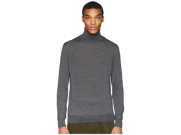Eleventy Fine Gauge Turtleneck (grey) Men's Clothing