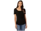 Ag Adriano Goldschmied Tanner U-neck Shirt (true Black) Women's Clothing