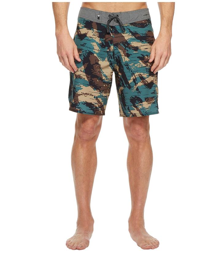 Quiksilver Highline Techtonics 19 Boardshorts (mallard Green) Men's Swimwear