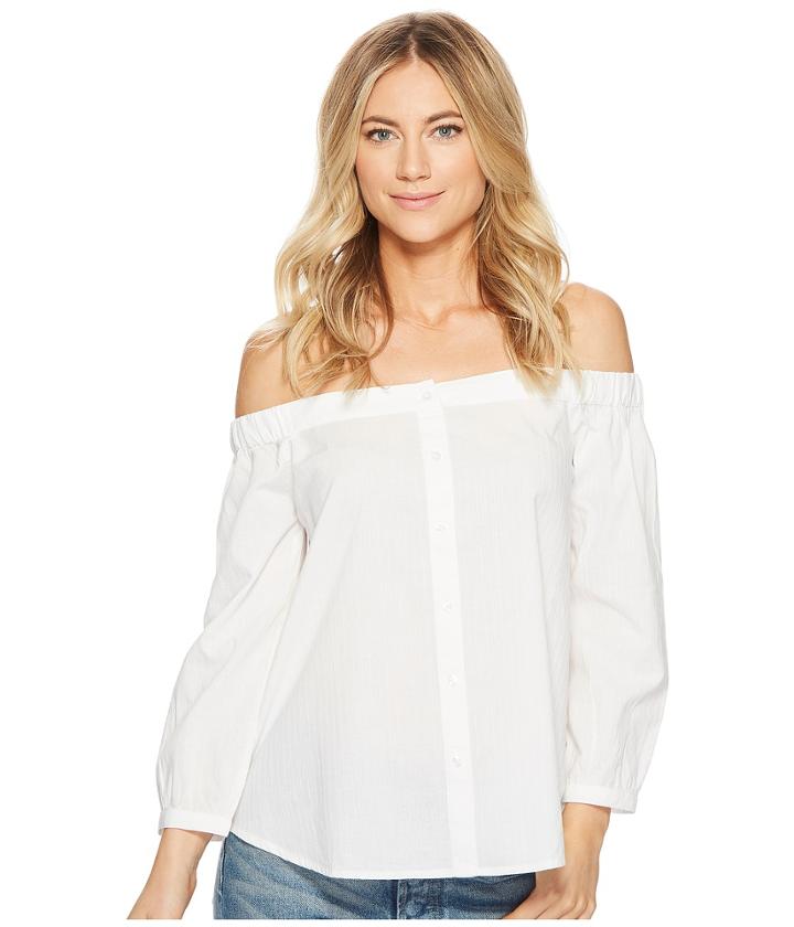 Volcom All Biz Off Shoulder (white) Women's Clothing