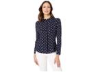 Tommy Hilfiger Polka Dot Collared Long Sleeve Blouse (midnight/ivory) Women's Blouse