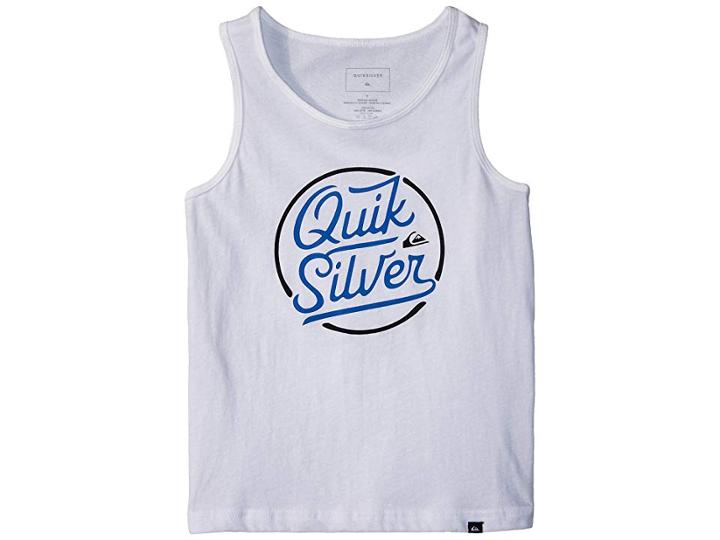 Quiksilver Kids Circle Script Tank Top (big Kids) (white) Boy's Sleeveless