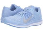 Nike Air Zoom Winflo 5 (aluminum/metallic Silver/half Blue) Women's Running Shoes