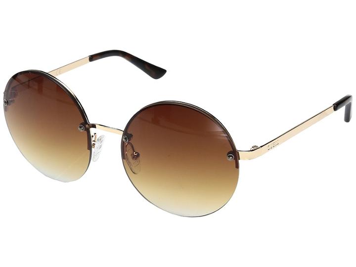 Guess Gf0308 (gold/brown Gradient Lens) Fashion Sunglasses