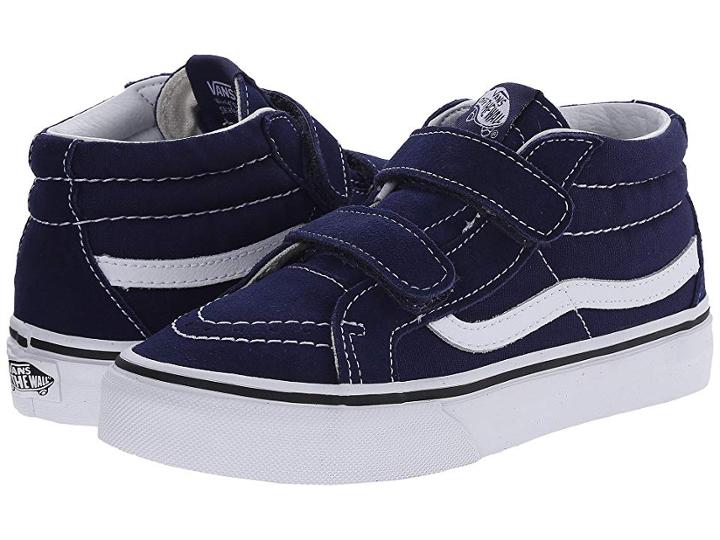 Vans Kids Sk8-mid Reissue V (little Kid/big Kid) (patriot Blue/true White) Kids Shoes