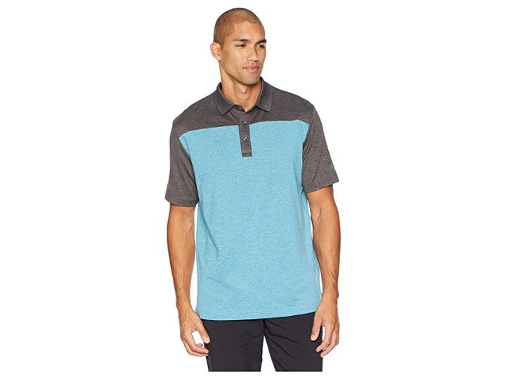 Callaway Extra-soft Heather Color Block Polo (delphinium Blue Heather) Men's Short Sleeve Pullover