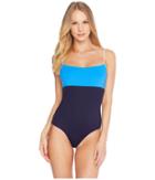 Tavik Scarlett Moderate One-piece Color Blocked (french Blue/eveninng Blue) Women's Swimsuits One Piece