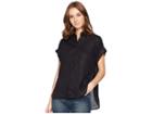Lauren Ralph Lauren Linen Dolman-sleeve Shirt (polo Black) Women's Clothing