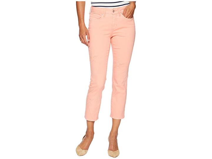 Nydj Petite Petite Sheri Ankle Laser Cut Starfish In Pale Desert Flower (pale Desert Flower) Women's Jeans