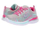 Skechers Kids Quick Kicks 81292l (little Kid/big Kid) (gray/multi) Girl's Shoes