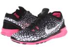 Nike Free 5.0 Tr Fit 5 Prt (black/pink Pow/white/metallic Silver) Women's Cross Training Shoes