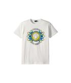 Versace Kids Short Sleeve Medusa Logo Graphic Tee (big Kids) (white) Boy's T Shirt