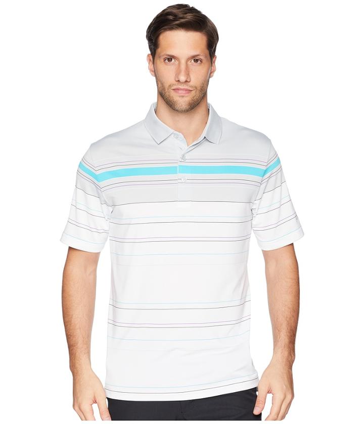 Callaway Engineered Stripe Polo (pearl Blue) Men's Clothing