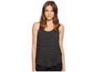 Kate Spade New York Athleisure Polka Dot Tank Top (black/cream) Women's Sleeveless
