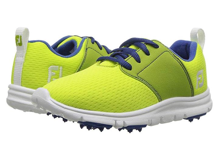 Footjoy Enjoy Spikeless (little Kid/big Kid) (lime/sapphire Trim) Women's Golf Shoes