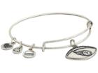 Alex And Ani Nfl Tennessee Titans Football Bangle (rafaelian Silver) Charms Bracelet