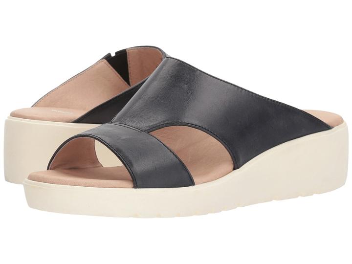 Johnston & Murphy Carly (black Waxy Leather) Women's Sandals